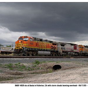 BNSF 4920 and stormy weather