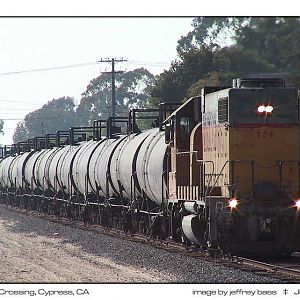 Long Hood Fwd with tank cars