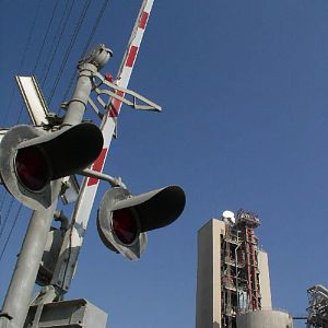 Monolith cement plant and the RR crossing signal