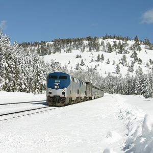Amtrak 88 at Soda Springs CA