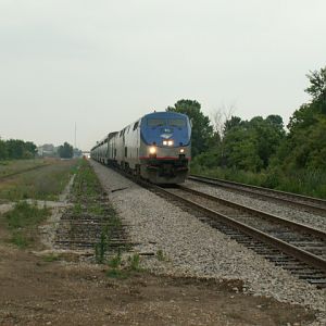 Amtrak 7 with 165 and 7