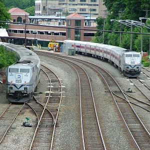 Metro-North Trains waiting in the Poughkeepsie Yard