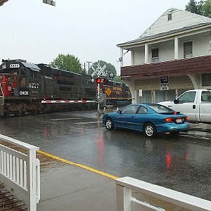 Southbound in the rain