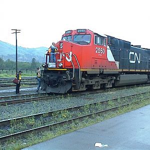 Kamloops BC Train action