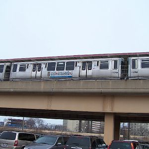 Transit "L" pulls into Chinatown