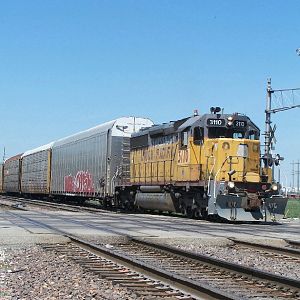 UP 3110 heads through Melrose Park