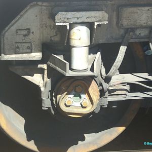 Close Up On Amtrak Wheel
