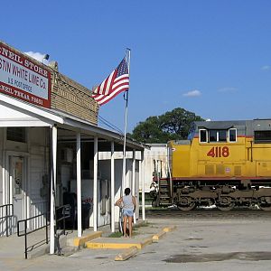 Lone railfan at Mc Neil Texas