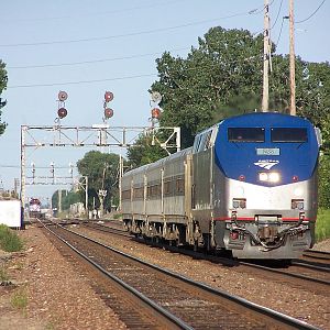 Amtrak 28 at Downers Grove