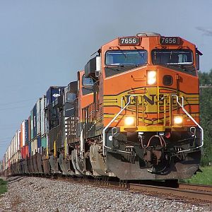 BNSF 7656 at Coal City