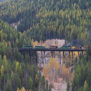 Eastbound Internodal at Goat Lick Trestle