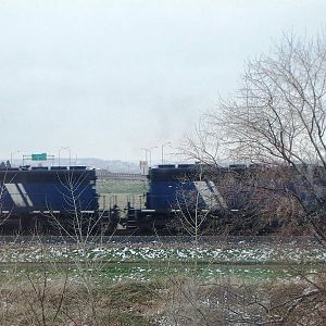 SD40's pulling coal through Billings