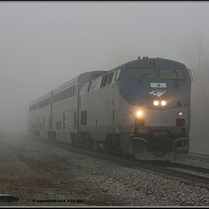 Amtrak 371 Pere Marquette stopping in New Buffalo, MI