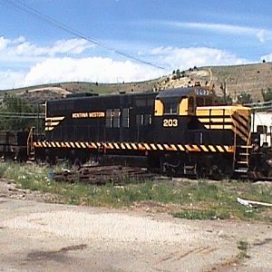 Montana Western GP9 in Anaconda