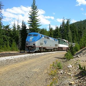 Amtrak at casade summit