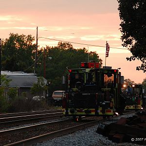 Track gang cruises into the sunset