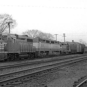 CB&Q GP-30 977, Naperville, IL, Nov. 29, 1963, photo by Chuck Zeiler