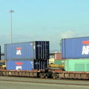 Container Flatcars at the Port of Oakland, CA