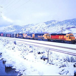 Kodachrome Through Snowy Cajon Station