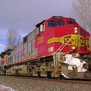 BNSF 720 With A Trace Of Snow
