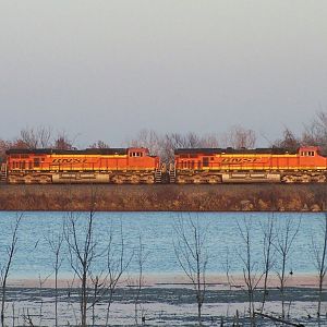 Northbound KCS Empty Coal Train DPU's