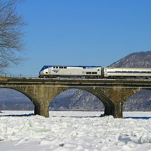 Amtrak's The Pennsylvanian at Rockville Bridge