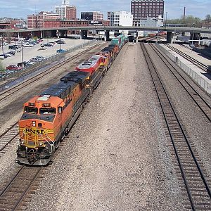 Westbound past Union Station