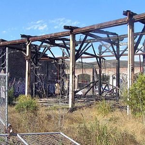 Burned Stalls 25 thru 28 at the Bayshore Roundhouse