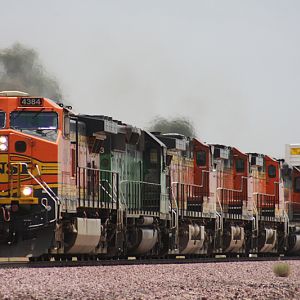BNSF4384 Pig Train