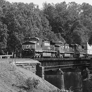 Double Stacks Move Across the Rockfish River