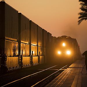 Eastbound on track 1