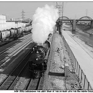 ATSF 3751 full steam ahead out of LA Union station