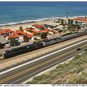 ATSF 3751 soutbound along PCH in Dana Point, CA