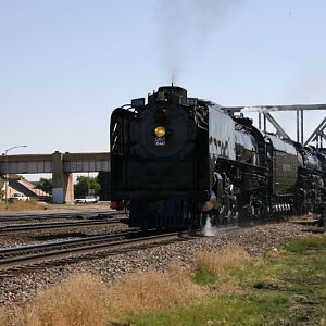 UP 844 and 3985 doubleheaded from Cheyenne WY to Denver CO