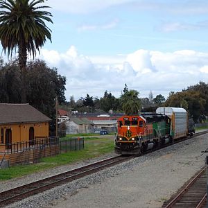 Small Freight Train Passing the SP 2472
