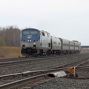Amtrak Blue Water train 364 east on NS Pine Jct, IN