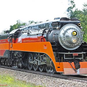 SP 4449 running the Michigan Amtrak line west of Lawton, MI