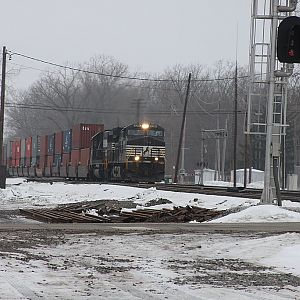 NS 9296 heading east at 15th st. Chesterton, IN