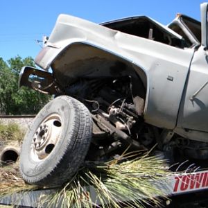 Union Pacific train hits Truck