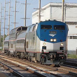 Amtrak special R1A takes the main in Dowagiac