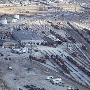 ABOVE BNSF LINCOLN, NE YARD