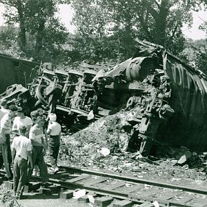 Wreck on Peoria& Eastern NYC  1949