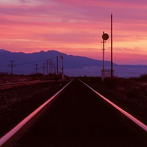 Lonely desert rails