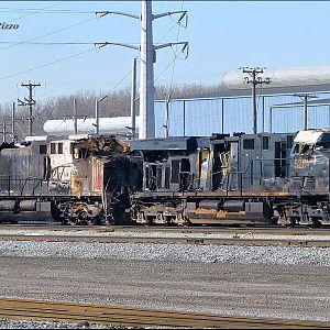 CSX Locomotives from Valparaiso Wreck