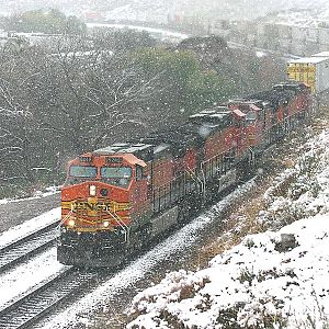 "Dashes" through the snow