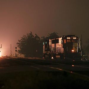 Foggy night in Tehachapi