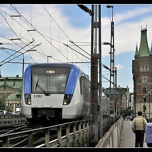 Commuter Crossing Stockholm