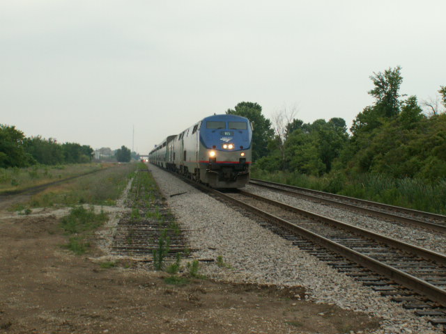 Amtrak 7 with 165 and 7