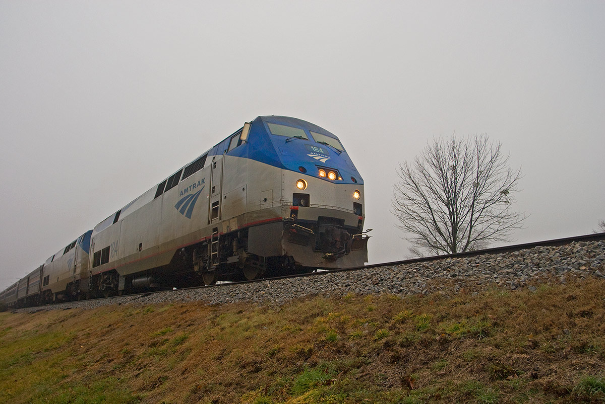 Amtrak in the Fog