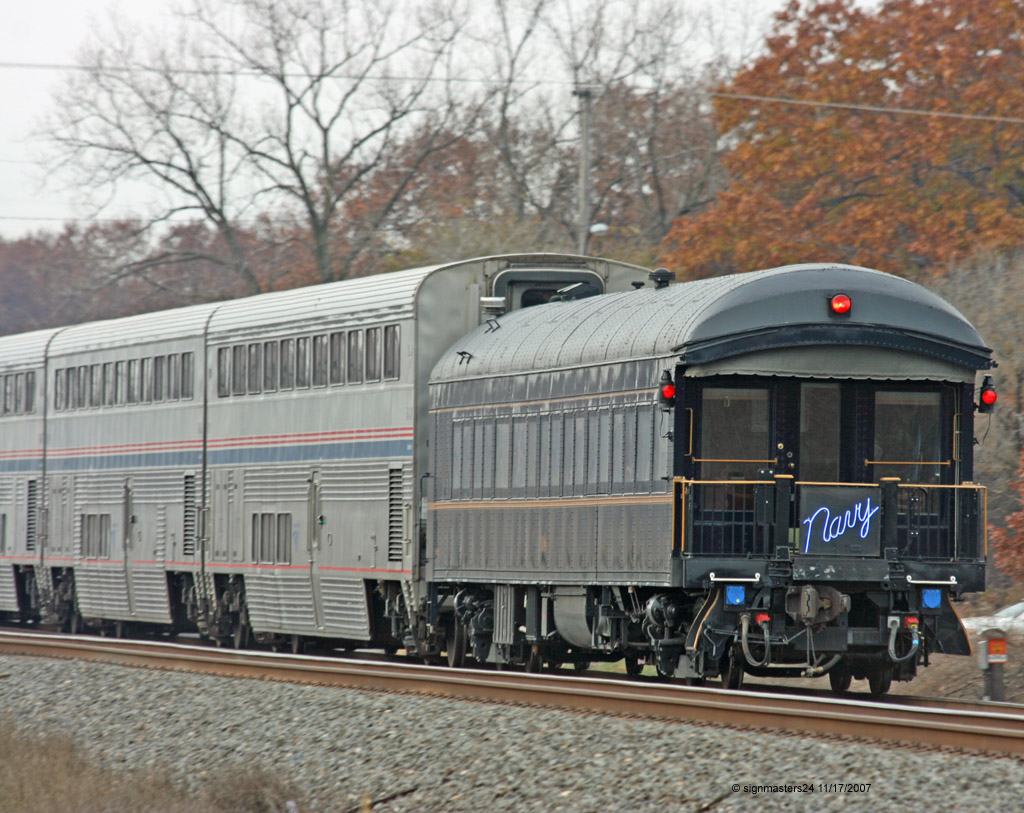 Amtrak PM P371 with the Private car Navy 118